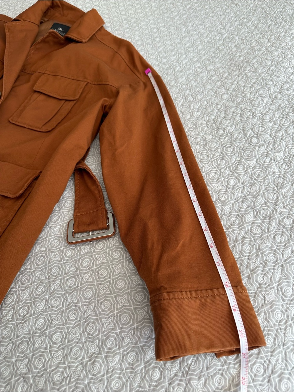 Banana Republic x Harbison Safari Belted Utility Jacket Rust Brown Oversized XS - Picture 11 of 15